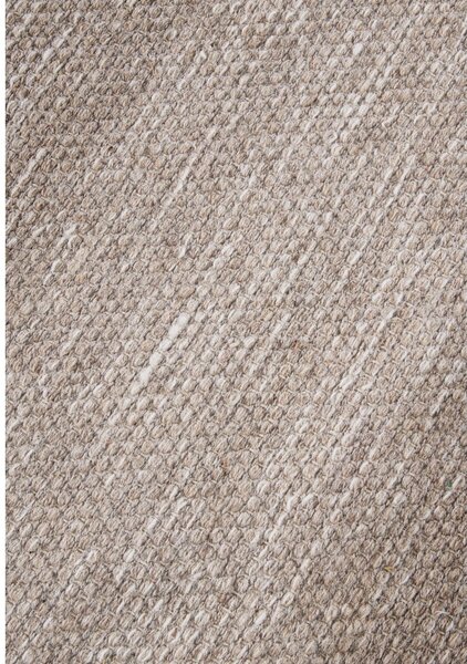 Beżowy chodnik z mieszanki wełny tkany ręcznie 80x200 cm Pradesh Linen White – Elle Decoration