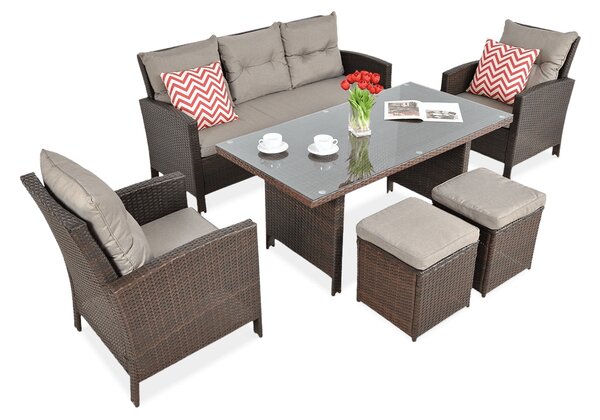 Zestaw technorattanowy IBIZA Brown