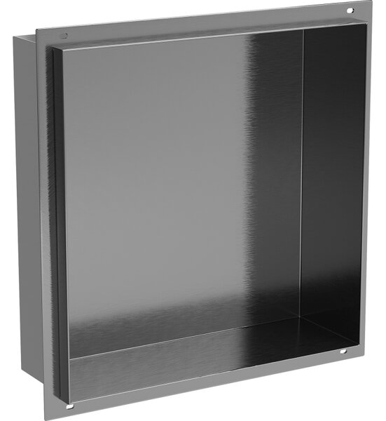 Mexen X-Wall-NR półka wnękowa bez kołnierza 30 x 30 cm, gun gray szczotkowany - 19E1303010