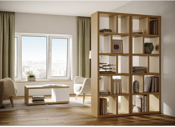 Regał w dekorze dębu 70x198 cm Berlin – TemaHome