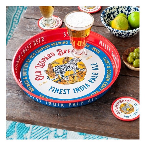 Metalowa taca ø 33 cm Old Leopard Brewery – Rex London