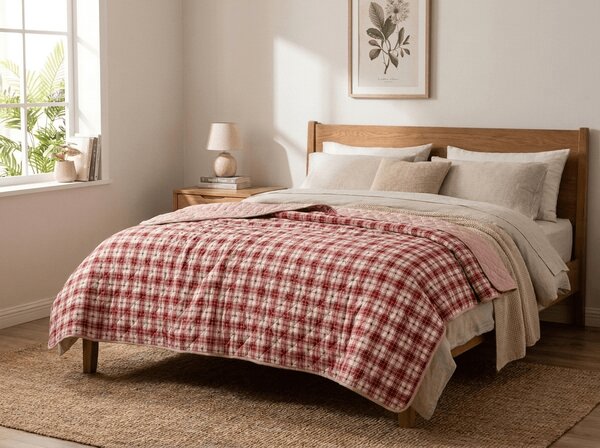 Narzuta na łóżko TARTAN HEART, kolorowa Rozmiar: 170 x 210 cm