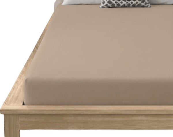 Prześcieradło z mikrofibry MICROVELLE beżowe 90x200 cm