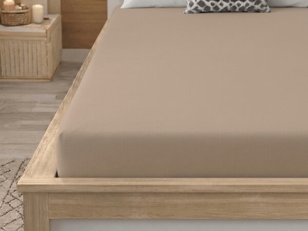 Prześcieradło z mikrofibry MICROVELLE beżowe 90x200 cm