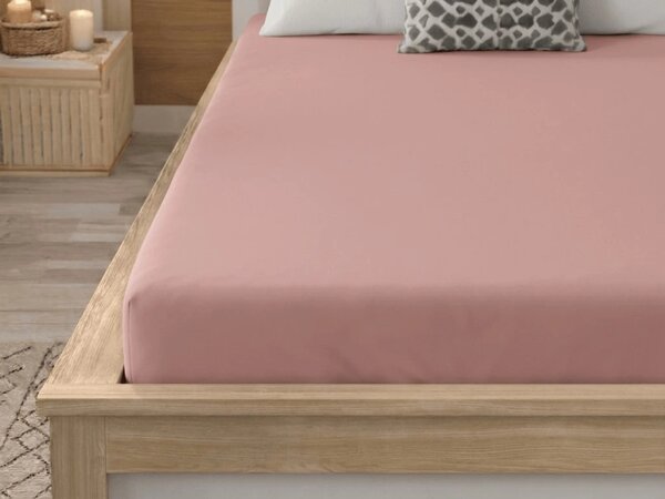 Prześcieradło z mikrofibry MICROVELLE jasnoróżowe 90x200 cm