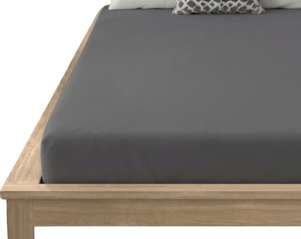 Prześcieradło z mikrofibry MICROVELLE ciemnoszare 90x200 cm
