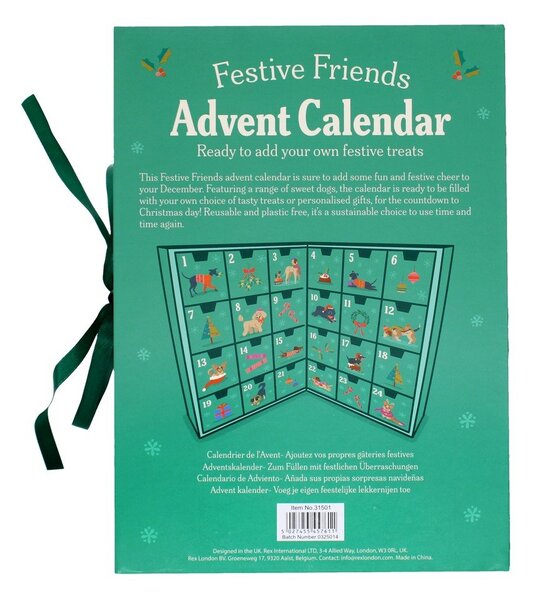 Kalendarz adwentowy 37,5 cm Festive Friends – Rex London