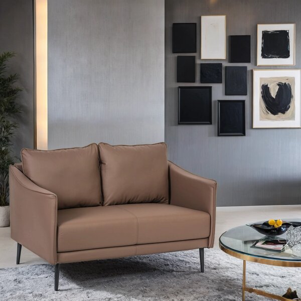 Sofa PATTY, 2-miejscowa, brązowy
