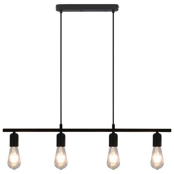 Lampa sufitowa, czarna, 80 cm, E27