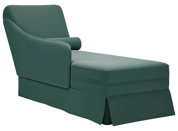 Elegancki zielony szezlong z podłokietnikiem W9-N18