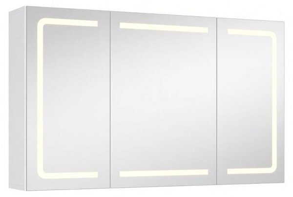 Szafka łazienkowa z lustrem i szufladami, model DJ504916_3, wymiary: 100 x 60 x 16 cm, kolor: biały