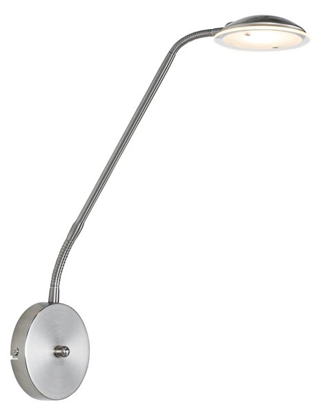 Nowoczesna lampa ścienna stalowa z diodami LED - Eva