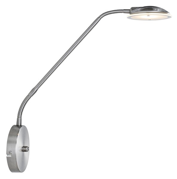 Nowoczesna lampa ścienna stalowa z diodami LED - Eva