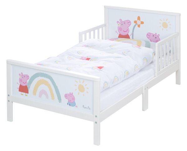 Białe łóżko dziecięce 70x140 cm Peppa Pig – Roba