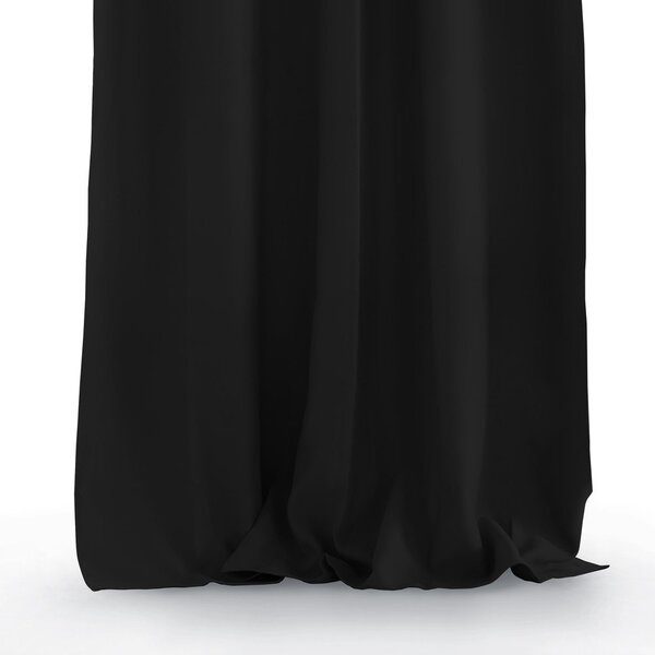 Czarna zasłona częściowo zaciemniająca (dimout) 140x245 cm Kierra – Restilo