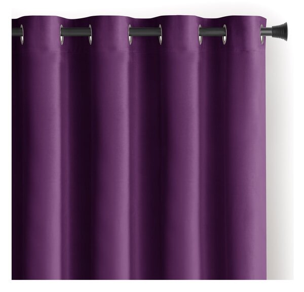 Fioletowa aksamitna zasłona częściowo zaciemniająca (dimout) 140x270 cm Eyelets – Restilo