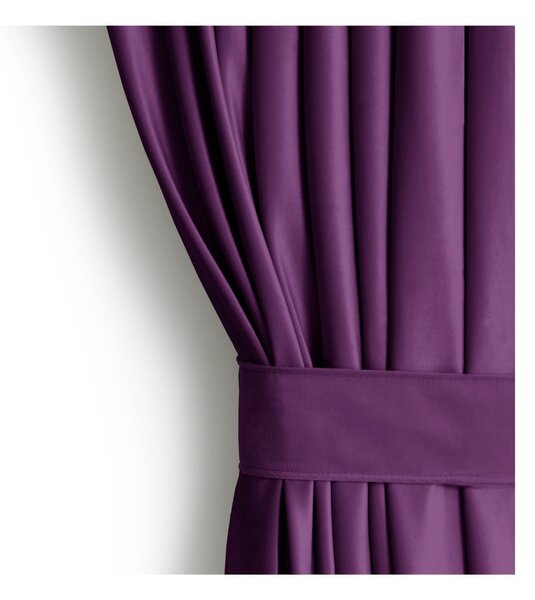 Fioletowa aksamitna zasłona częściowo zaciemniająca (dimout) 140x270 cm Eyelets – Restilo
