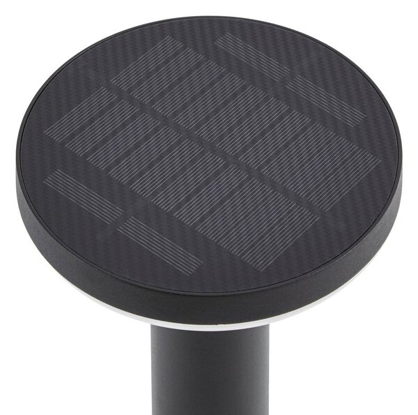 Lampa LED z panelem słonecznym PRIOS Kalen, czarna, 50 cm, czujnikiem Kalen, czarny, metal, nowoczesny