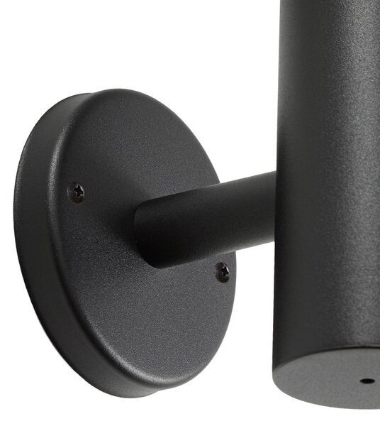 Kalen – kinkiet solarny LED marki PRIOS, 17 cm, czarny, z czujnikiem PRIOS, czarny, metal, nowoczesny
