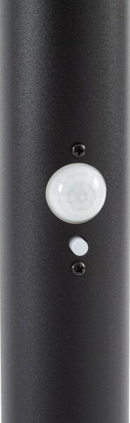 Lampa LED z panelem słonecznym PRIOS Kalen, czarna, 50 cm, czujnikiem Kalen, czarny, metal, nowoczesny