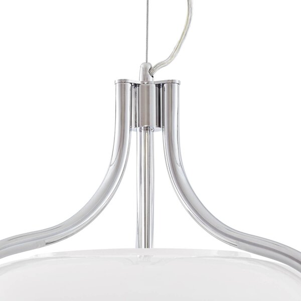 Lucande Lampa wisząca Christo, możliwość ściemniania, biały / opal, salon / jadalnia, szkło, design