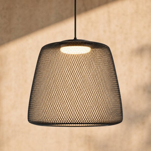Żyrandol LED Lucande Korvyn, czarna, Ø 50 cm, regulacja jasności Korvyn Lucande, możliwość ściemniania, czarny, metal, design