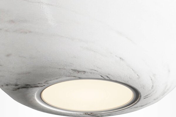 Maytoni Lampa wisząca BASIC TEXTURE, możliwość ściemniania, biały / opal, salon / jadalnia, kamień, nowoczesny
