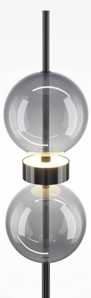 Maytoni Lampa stojąca DOUBLE MOON, możliwość ściemniania, aluminiowy / szary / cynkowy, salon / jadalnia, metal, nowoczesny