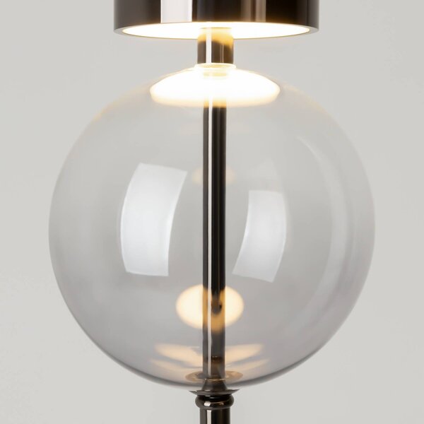 Maytoni Lampa stojąca DOUBLE MOON, możliwość ściemniania, aluminiowy / szary / cynkowy, salon / jadalnia, metal, nowoczesny