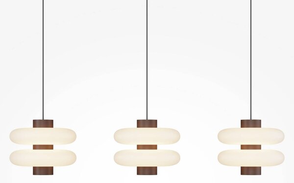 Maytoni Lampa wisząca Nuvem, możliwość ściemniania, brązowy / rdzawy, salon / jadalnia, szkło, nowoczesny
