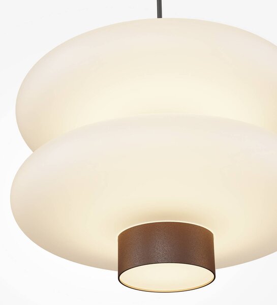Maytoni Lampa wisząca Nuvem, możliwość ściemniania, brązowy / rdzawy, salon / jadalnia, szkło, nowoczesny