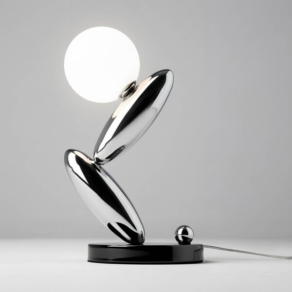 Maytoni Lampa stołowa Resonance, możliwość ściemniania, aluminiowy / szary / cynkowy, salon / jadalnia, metal, nowoczesny