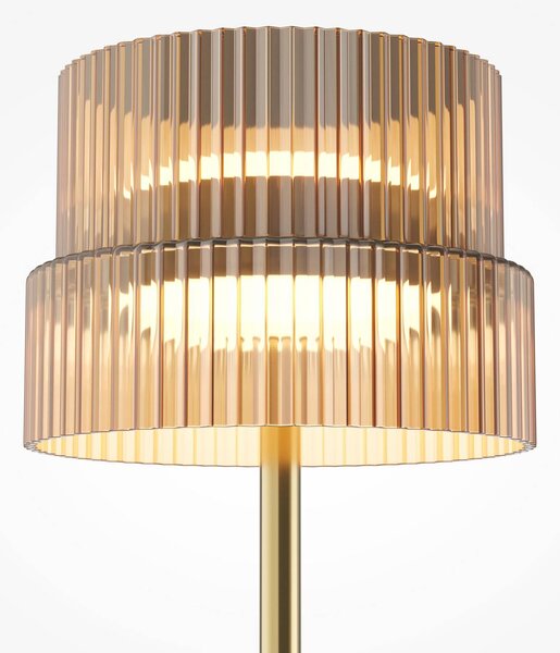 Maytoni Lampa stołowa Scala, możliwość ściemniania, brązowy / rdzawy, salon / jadalnia, szkło, nowoczesny