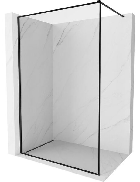 Mexen Kioto-XF ścianka prysznicowa Walk-in z ramką 50 x 202 cm, transparent 10 mm, czarna - 800-050-104-70-00-X