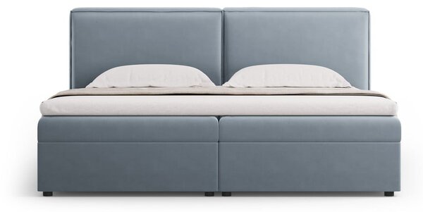 Jasnoniebieskie łóżko boxspring ze schowkiem 160x200 cm Arendal – Cosmopolitan Design