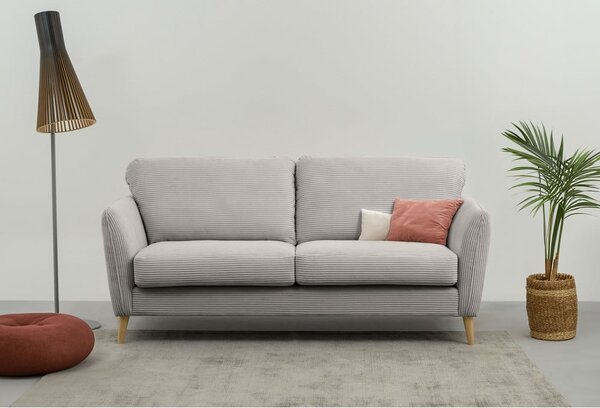 Jasnoszara sztruksowa sofa 170 cm Paris – Scandic