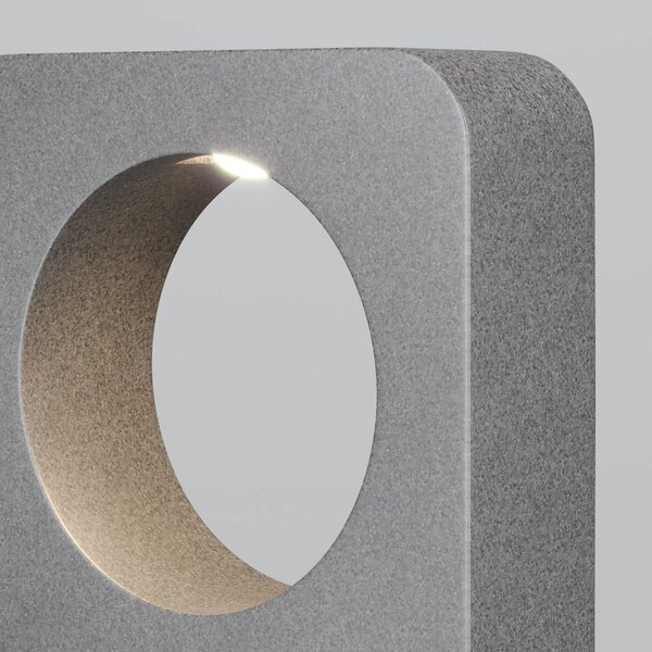 Maytoni Słupek oświetleniowy LED BETONE, wysokość 49 cm, szara, imitacja betonu, IP65 BETONE, aluminiowy / szary / cynkowy, beton, nowoczesny