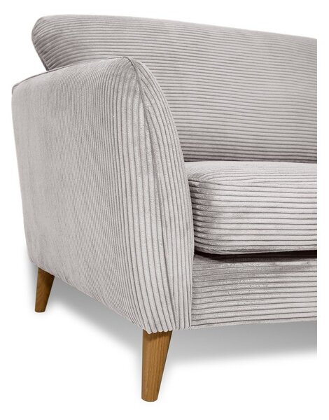 Jasnoszara sztruksowa sofa 170 cm Paris – Scandic