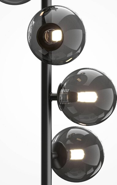 Maytoni Lampa stojąca Dallas, możliwość ściemniania, czarny, salon / jadalnia, szkło, nowoczesny