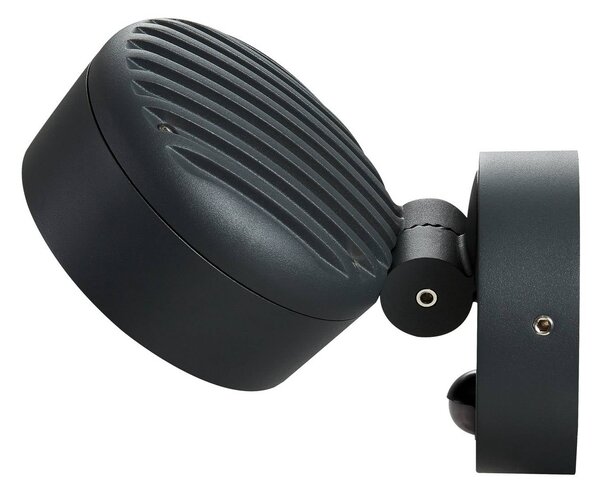 SLV Kinkiet zewnętrzny LED Eskina Spot Sensor, kolor antracytowy, regulacja, czarny, aluminium, nowoczesny