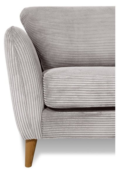 Jasnoszara sztruksowa sofa 170 cm Paris – Scandic
