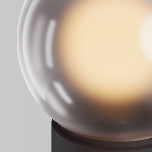 Maytoni Lampa stołowa LED z akumulatorem Elyra, brązowa, wysokość 20 cm, IP54, możliwość ściemniania, brązowy / rdzawy, salon / jadalnia, szkło, nowoczesny
