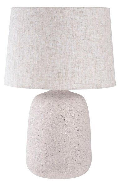 Kremowa lampa stołowa z tekstylnym kloszem (wysokość 47 cm) Croft – House Nordic