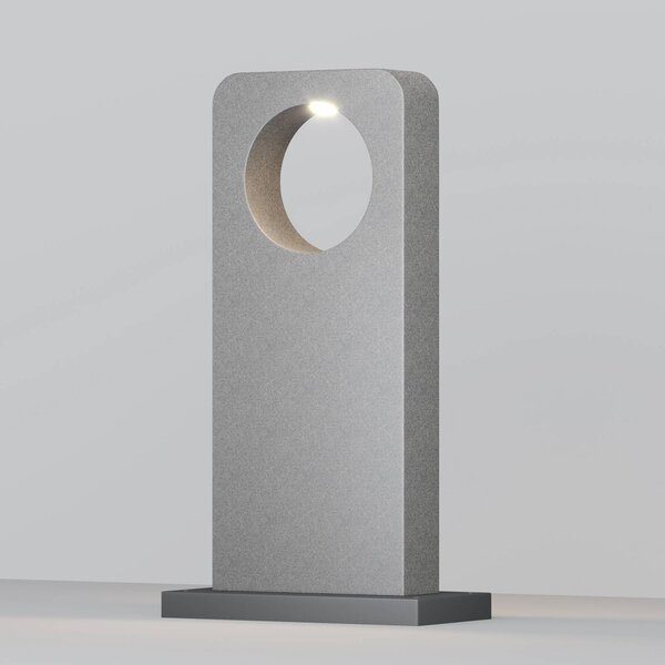 Maytoni Słupek oświetleniowy LED BETONE, wysokość 74 cm, szara, imitacja betonu, IP65 BETONE, aluminiowy / szary / cynkowy, beton, nowoczesny