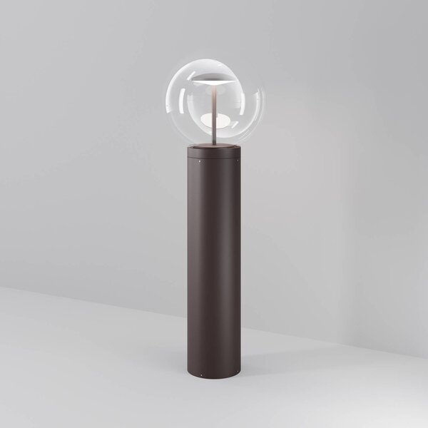 Maytoni Słupek oświetleniowy LED Velora, brązowy, wysokość 60 cm, metal/szkło, IP65 Velora, brązowy / rdzawy, metal, nowoczesny