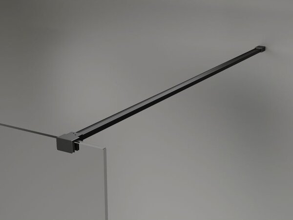 Mexen Kioto-X ścianka prysznicowa Walk-in 60 x 200 cm, grafit 10 mm, czarna - 800-060-101-70-40-X