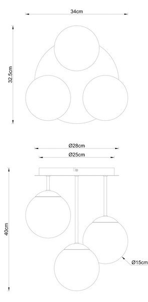 Globo Lampa sufitowa Harmon, możliwość ściemniania, czarny, salon / jadalnia, szkło