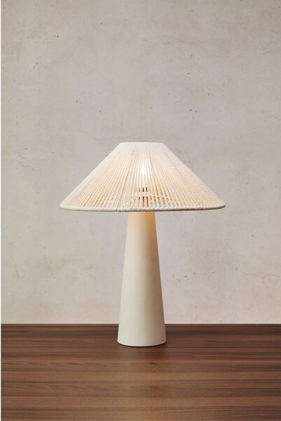 Beżowa lampa stołowa z tekstylnym kloszem (wysokość 50 cm) Favoro – Markslöjd