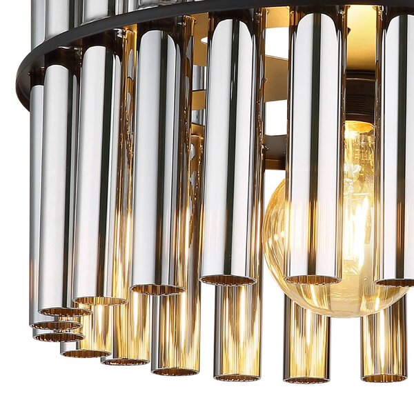 Globo Lampa wisząca Gorley II, możliwość ściemniania, aluminiowy / szary / cynkowy, salon / jadalnia, szkło