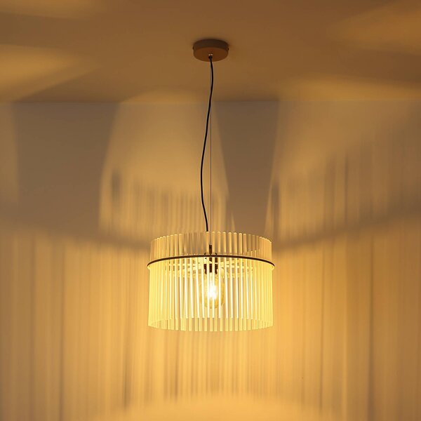 Globo Lampa wisząca Gorley, możliwość ściemniania, biały / opal, salon / jadalnia, szkło